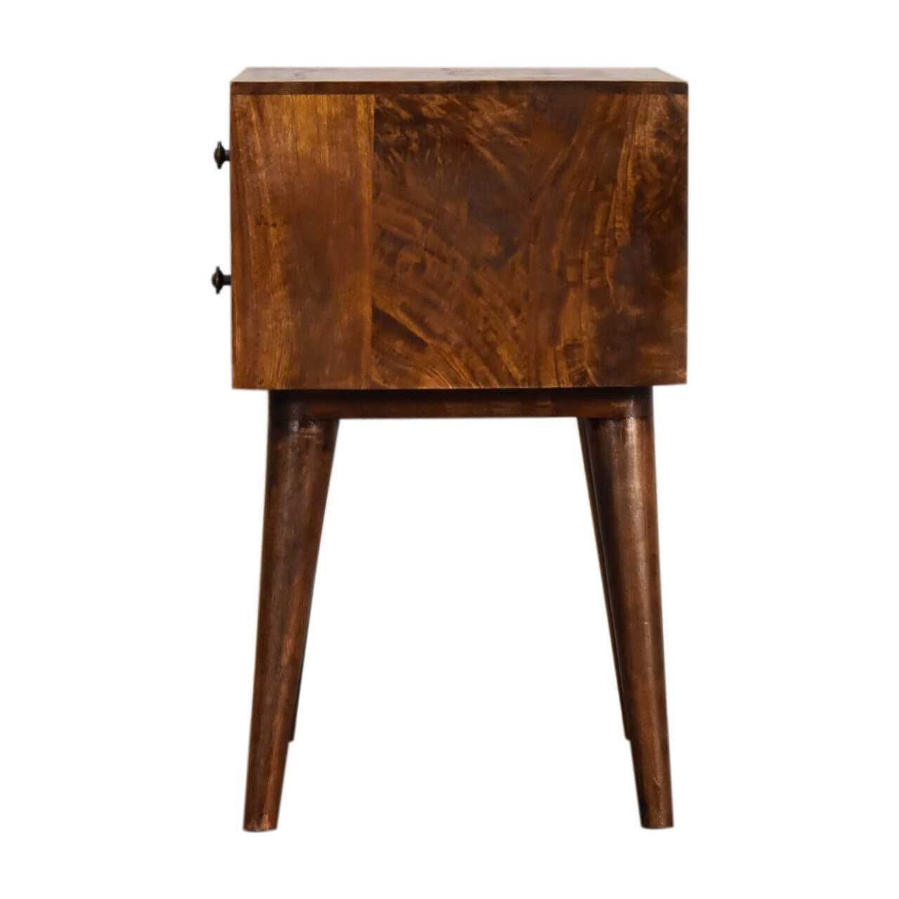 Chestnut finish mango wood bedside table