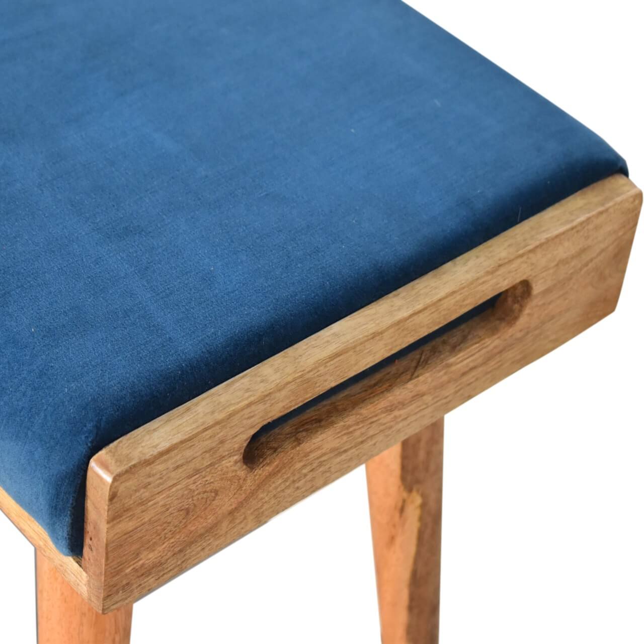 Velvet Tray Bench, Teal