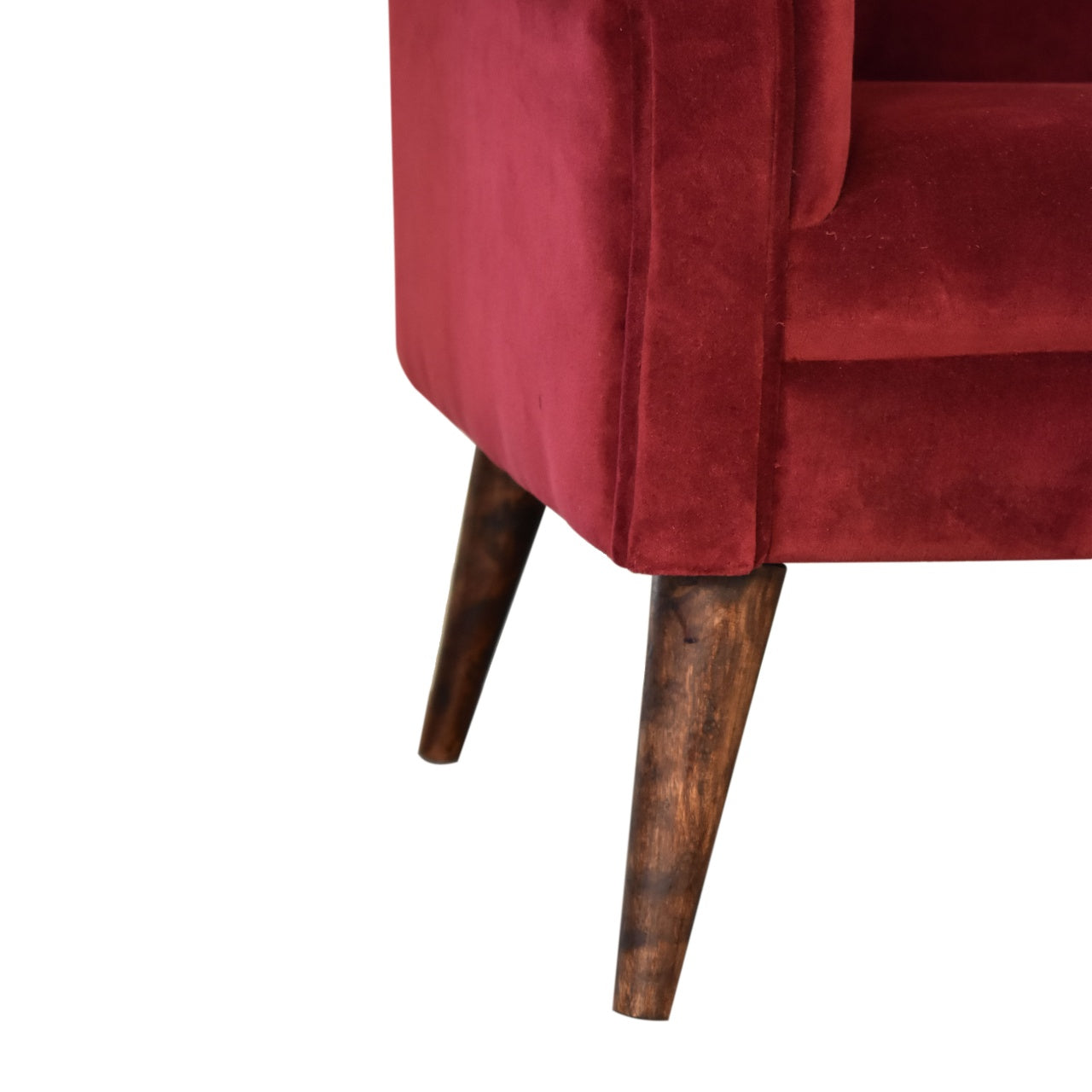 Maya Wine Velvet Armchair