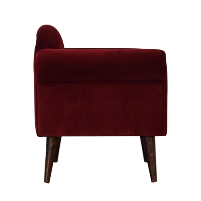 Maya Wine Velvet Armchair