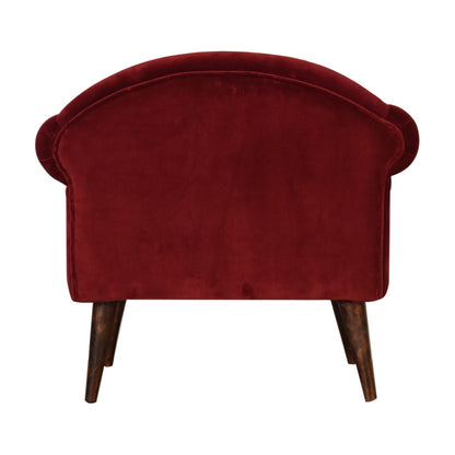 Maya Wine Velvet Armchair