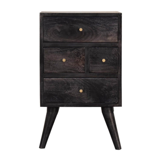 Multi Drawer Bedside, Ash Black