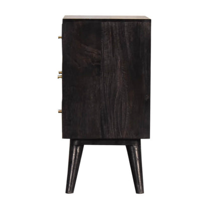 Multi Drawer Bedside, Ash Black