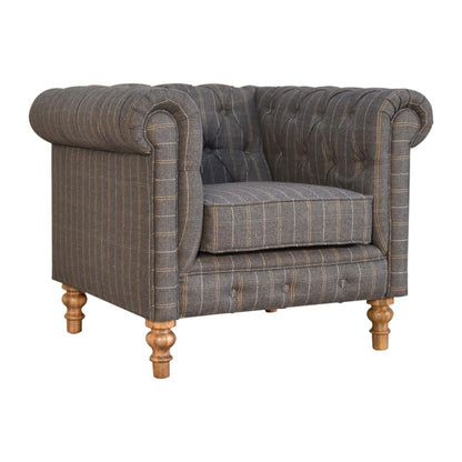 Mix Tweed Chesterfield Armchair