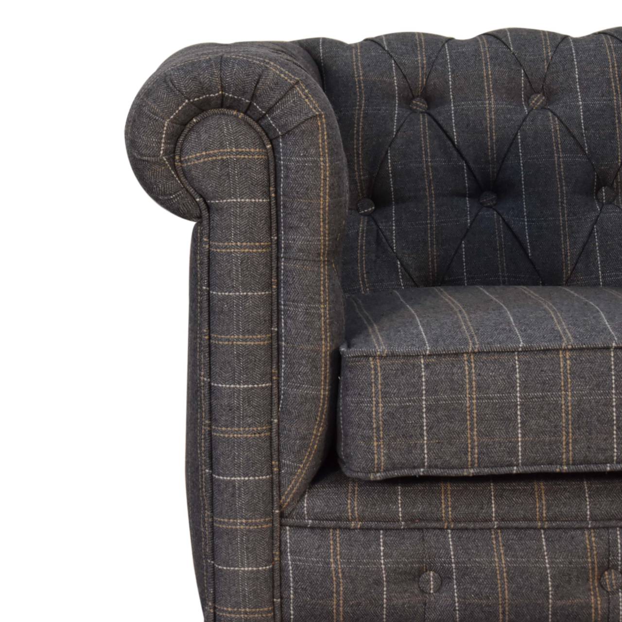 Mix Tweed Chesterfield Armchair