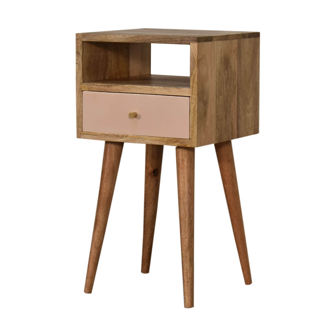 Blush Painted Mango Wood Bedside Table