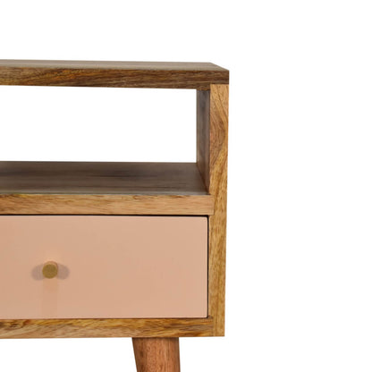 Blush Painted Mango Wood Bedside Table