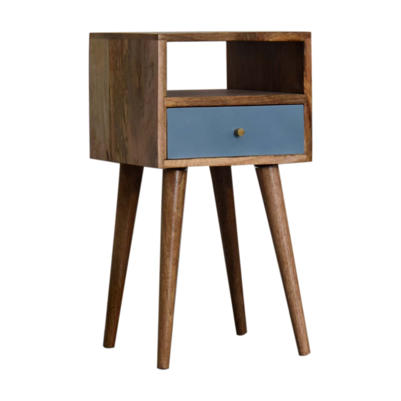 Blue bedside teble