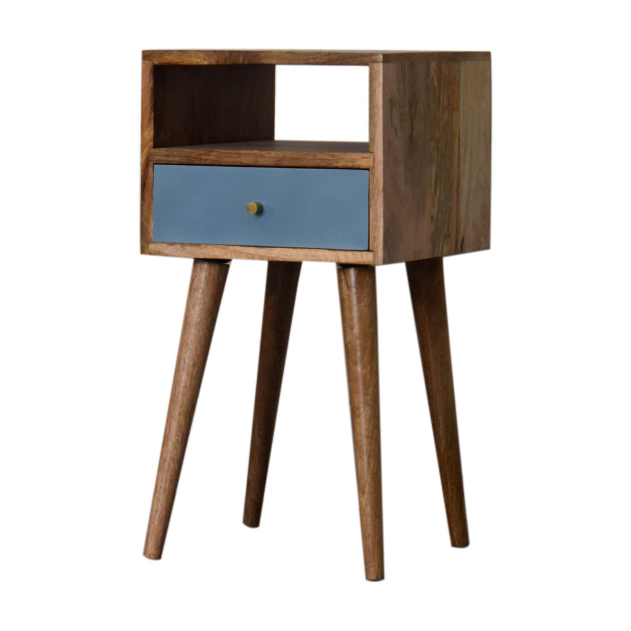 Blue bedside teble