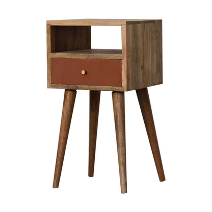 Narrow Nightstand, Brick Red