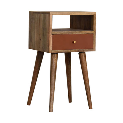 Narrow Nightstand, Brick Red