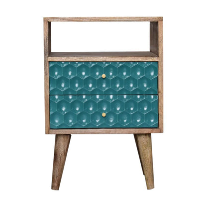 Honeycomb Bedside, Teal