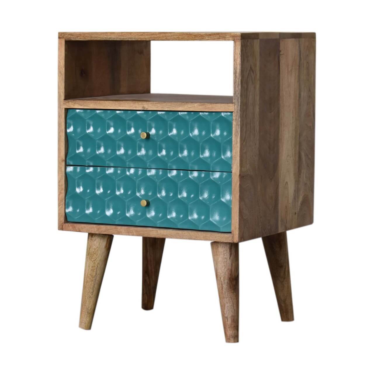 Honeycomb Bedside, Teal