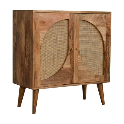 Cabinet made from rattan and mango wood