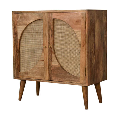 Cabinet made from rattan and mango wood