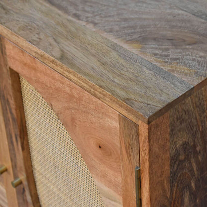 Cabinet made from rattan and mango wood