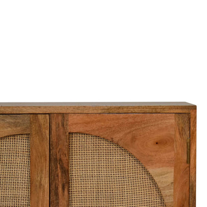 Cabinet made from rattan and mango wood