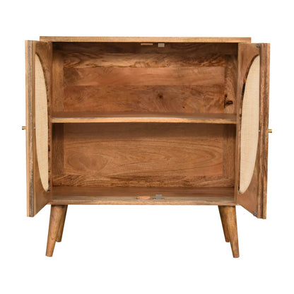 Cabinet made from rattan and mango wood