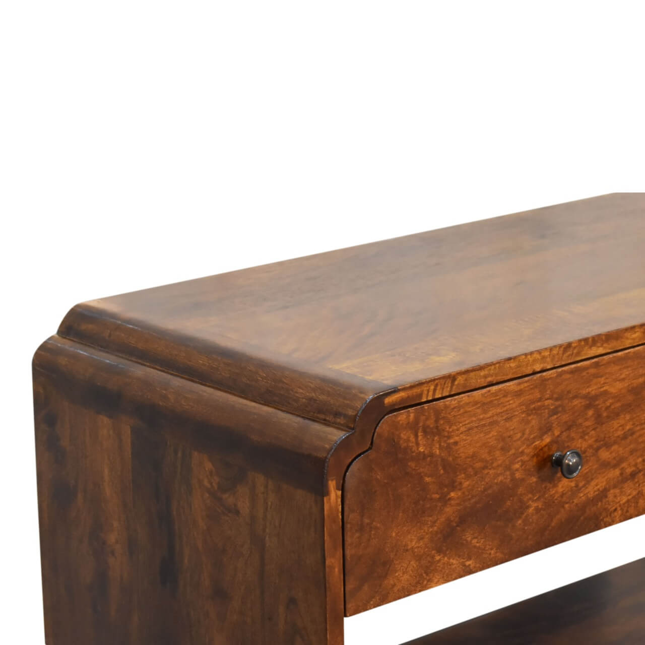 Mango wood chestnut finish console table