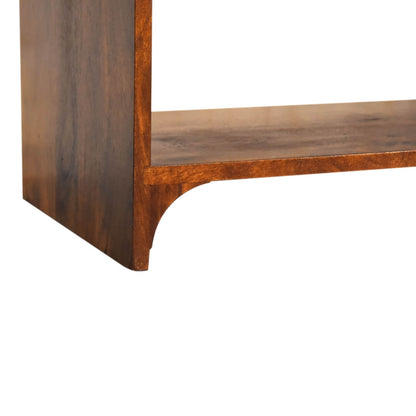 Mango wood chestnut finish console table