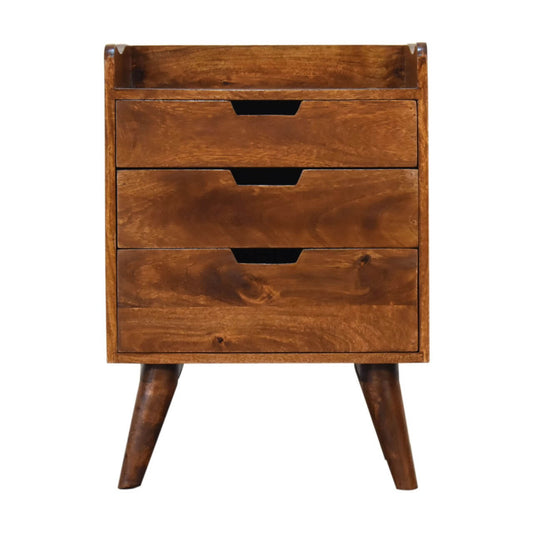 Alfin Bedside Table, Chestnut