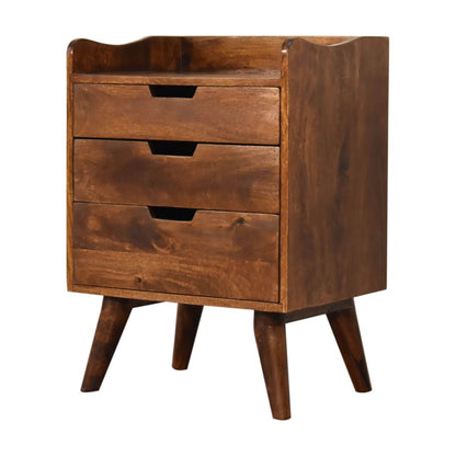 Alfin Bedside Table, Chestnut