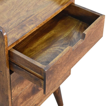 Alfin Bedside Table, Chestnut