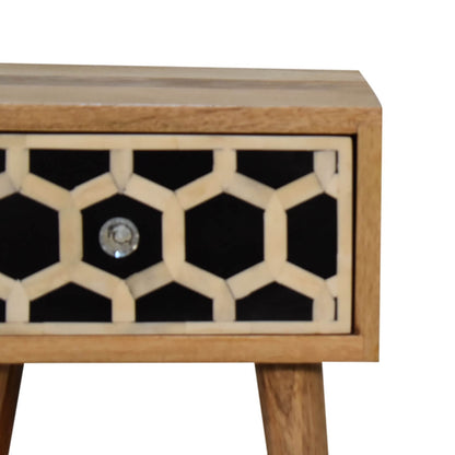 Bone Inlay Mango Wood Small Bedside table