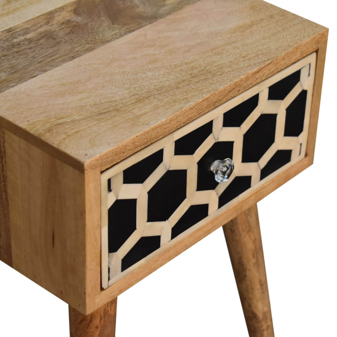 Bone Inlay Mango Wood Small Bedside table