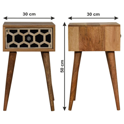 Bone Inlay Mango Wood Small Bedside table