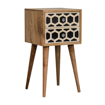 Bedside table Mango Wood and Bone Inlay