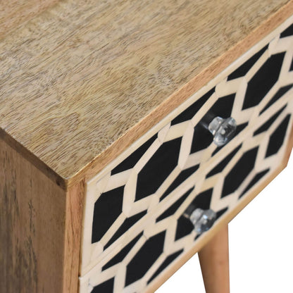 Bedside table Mango Wood and Bone Inlay