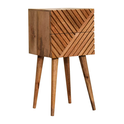 Lille small mango wood bedside table