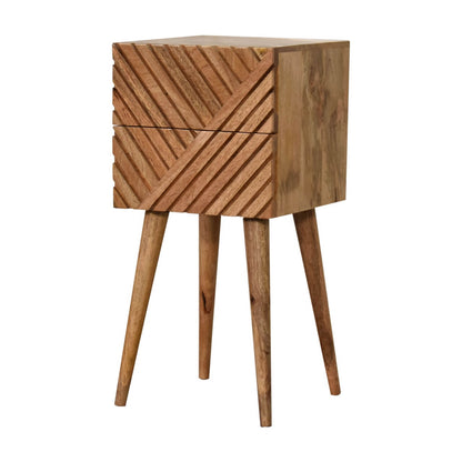 Lille small mango wood bedside table