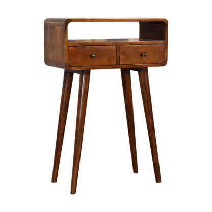 Mango wood small console table