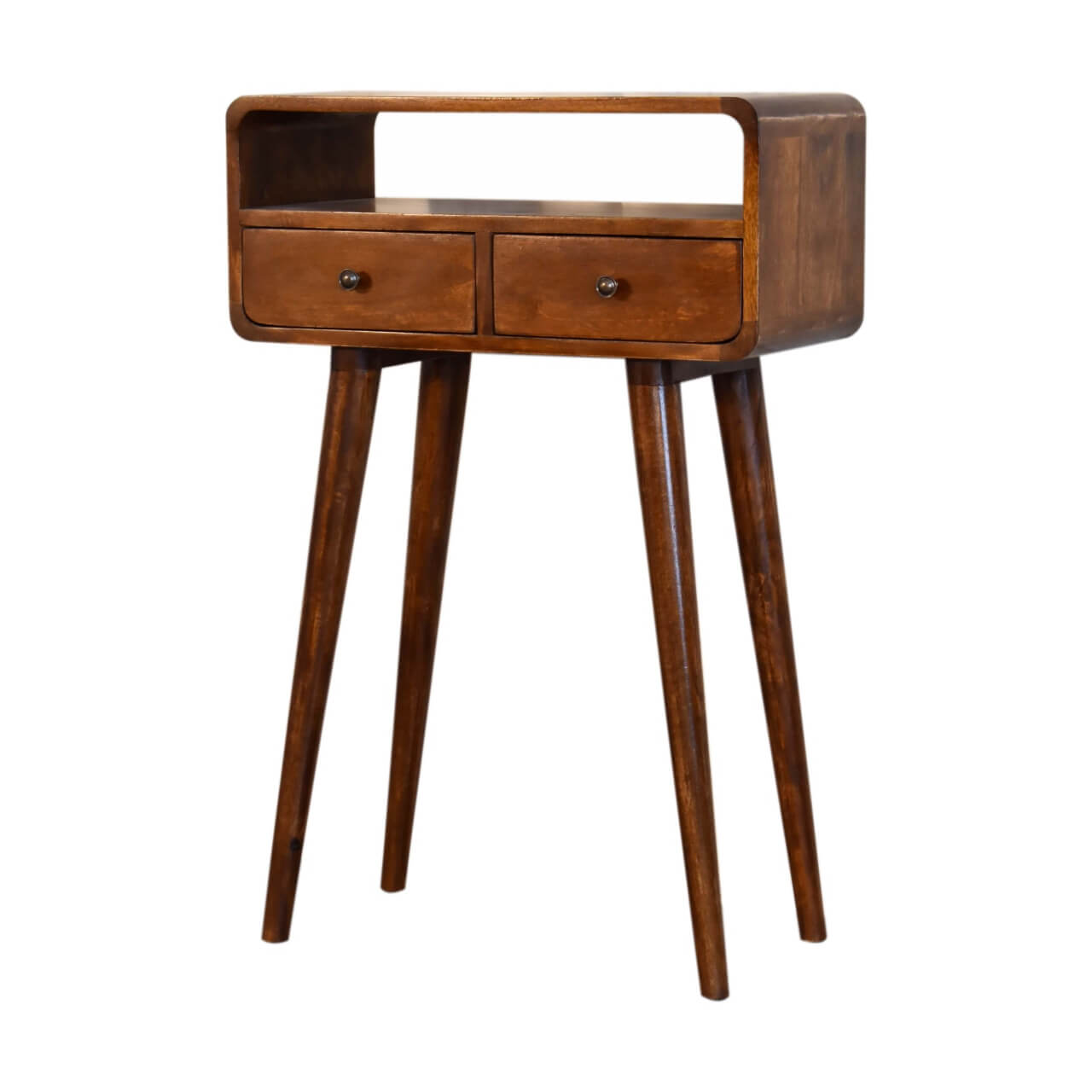 Mango wood small console table