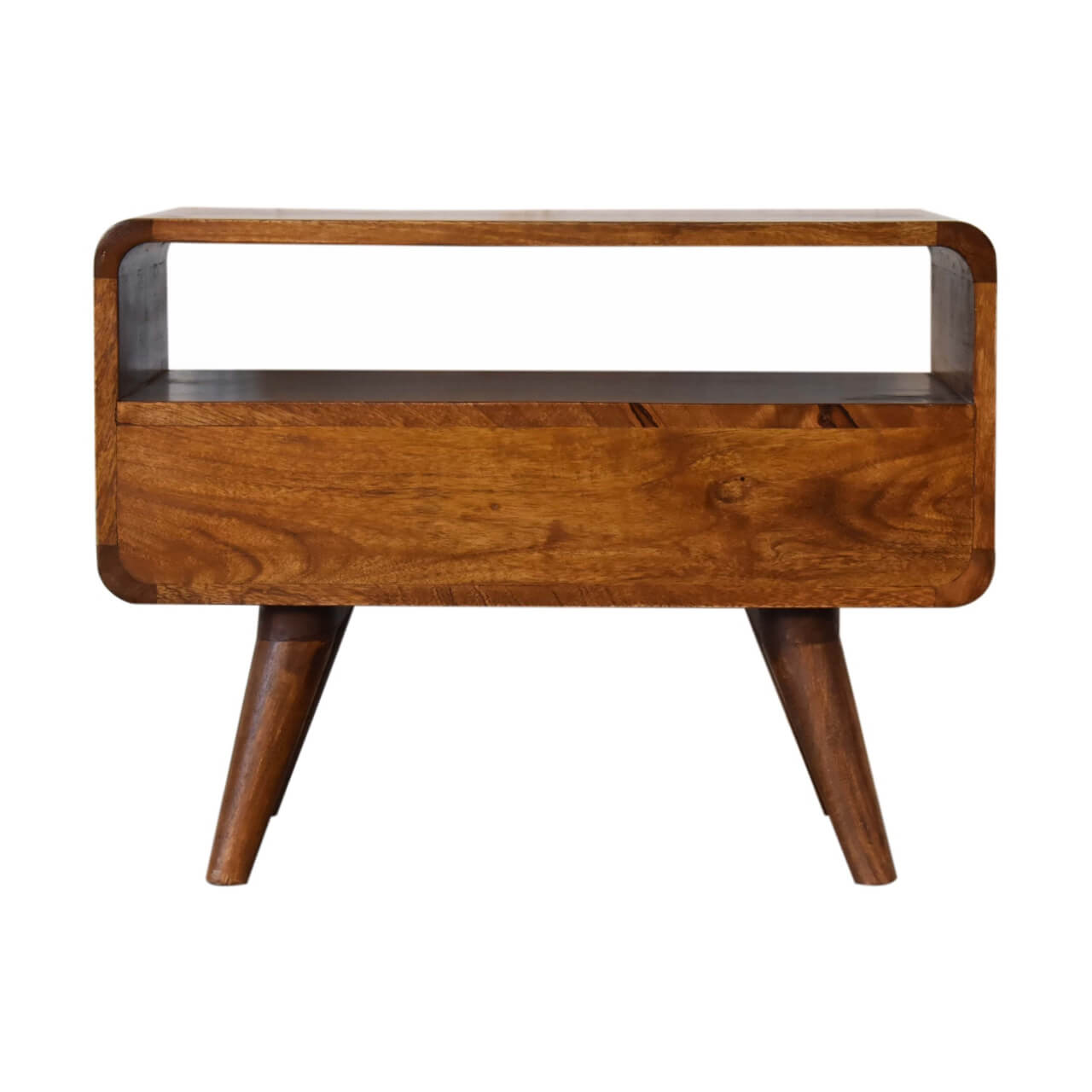 Mango wood tv stand chestnut