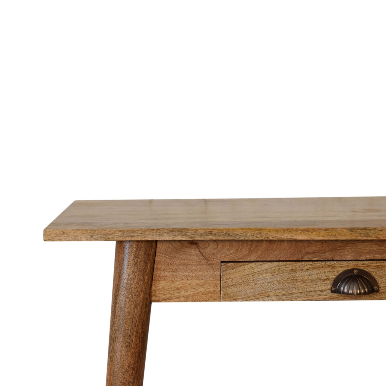 Small desk made from mango wood in oak finish