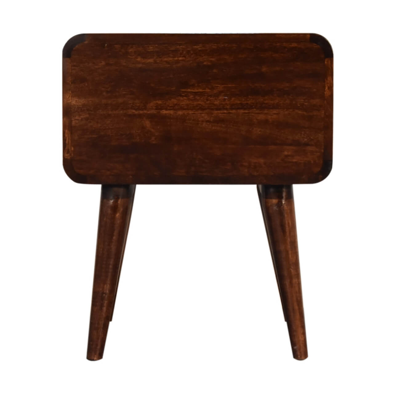 Walnut finish bedside table mango wood