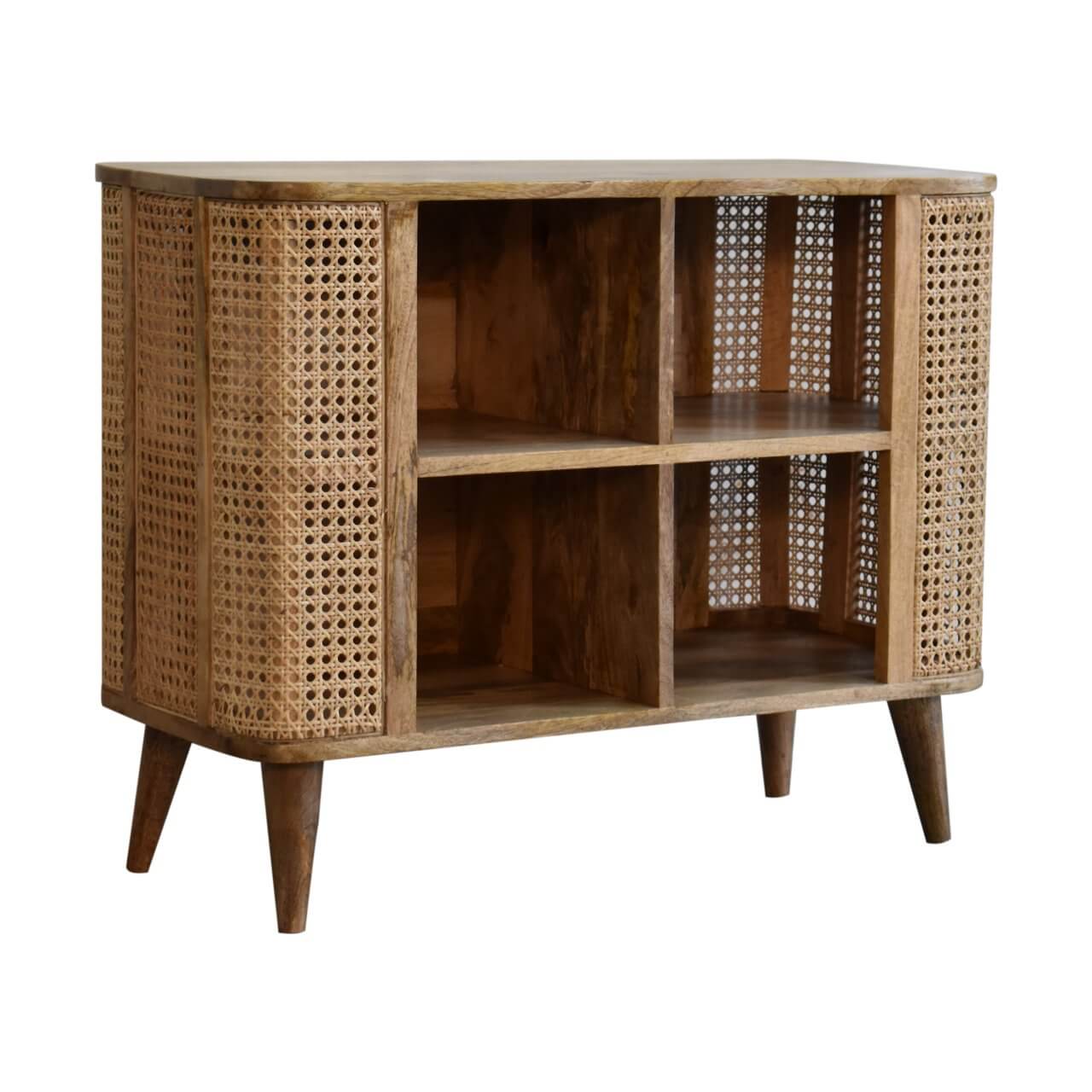 Mango wood display cabinet