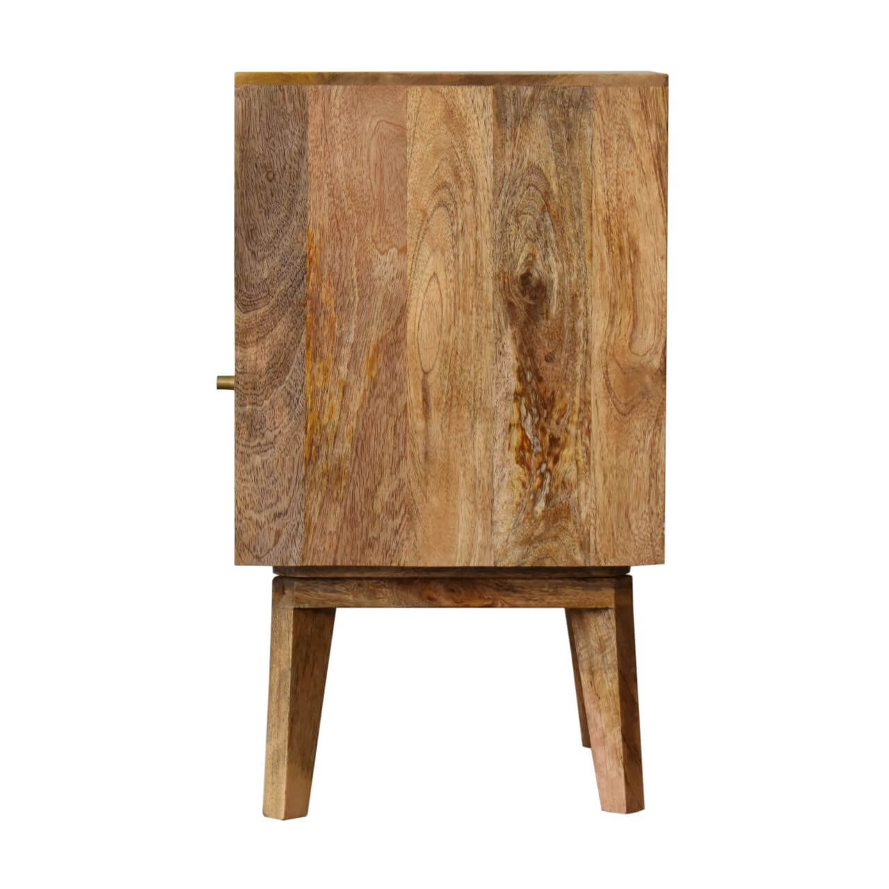 Rattan and mango wood bedside table