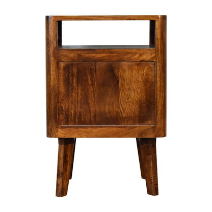 Chestnut finish Solid Wood bedside table, mango wood