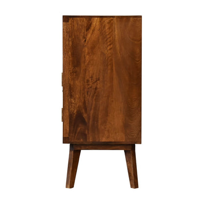 Modern cabinet mango wood chestnut finish