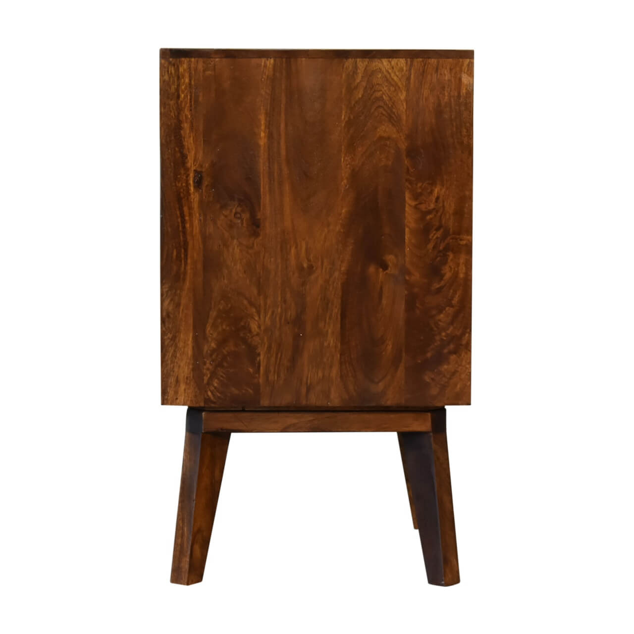 Brass plated bedside table mango wood