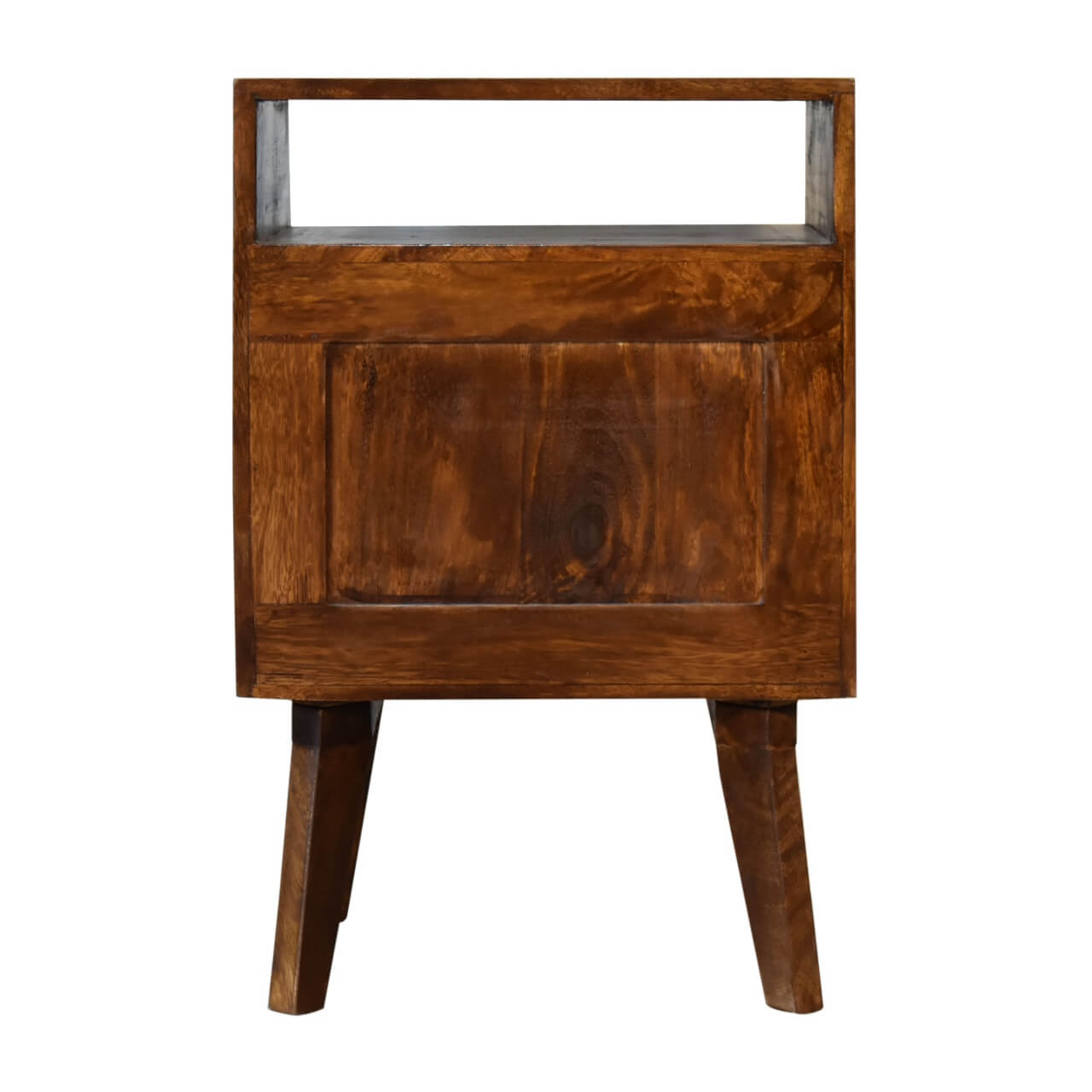 Brass plated bedside table mango wood