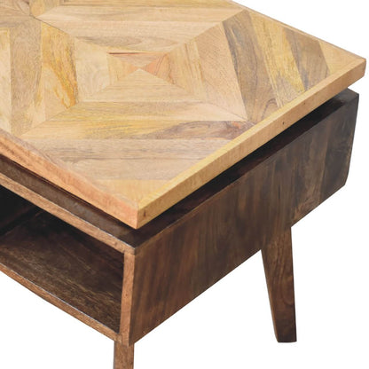 Granary coffee table mango wood with platform