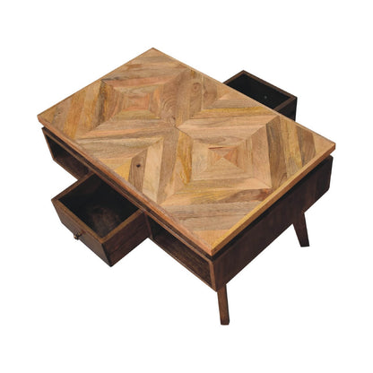 Granary coffee table mango wood with platform