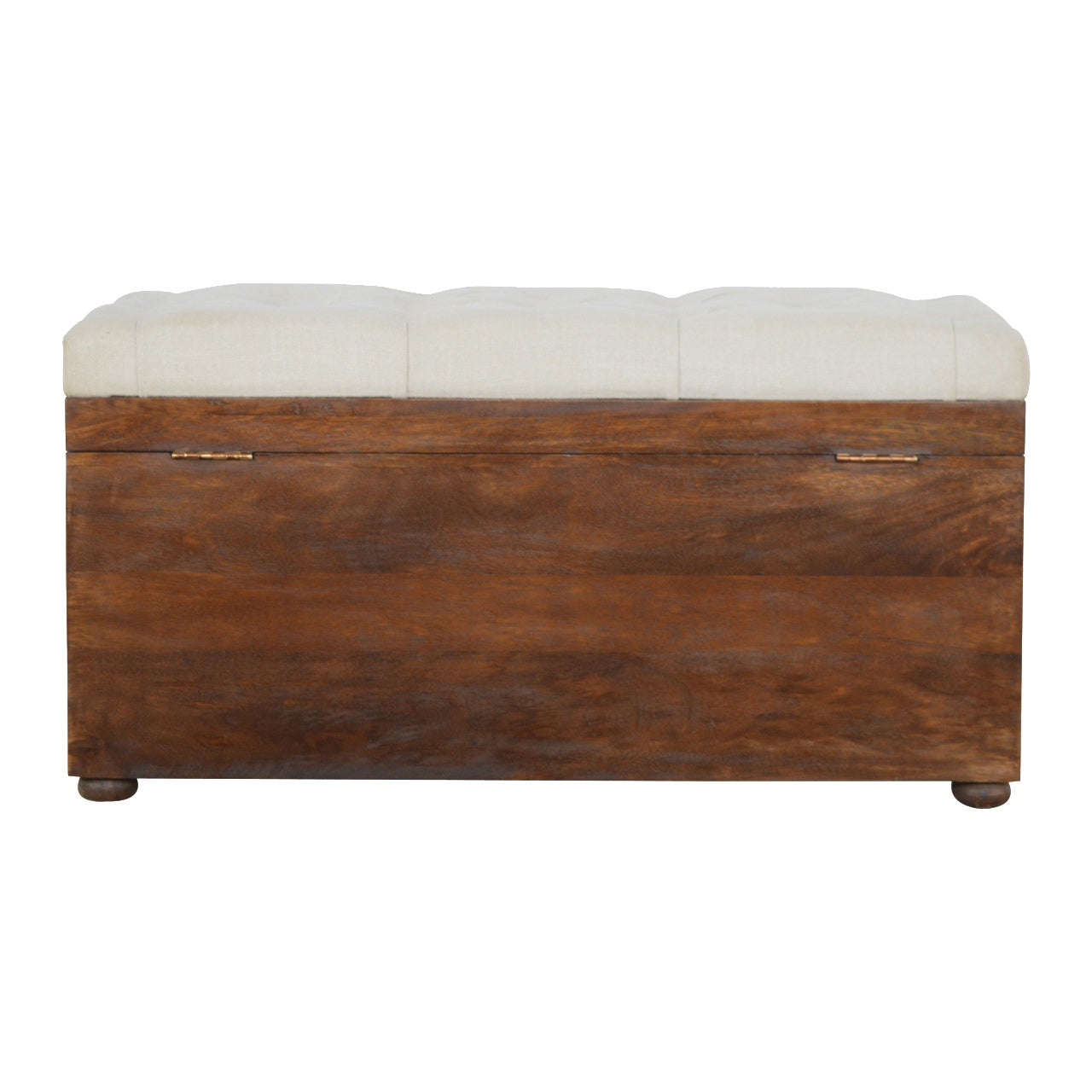 White Linen Blanket Box