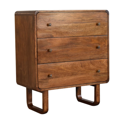 U-Shaped Legs 3 Drawer Chest