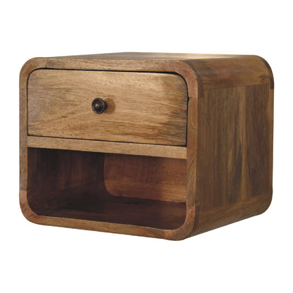 Floating Bedside Table with 1 Drawer, Mango Wood